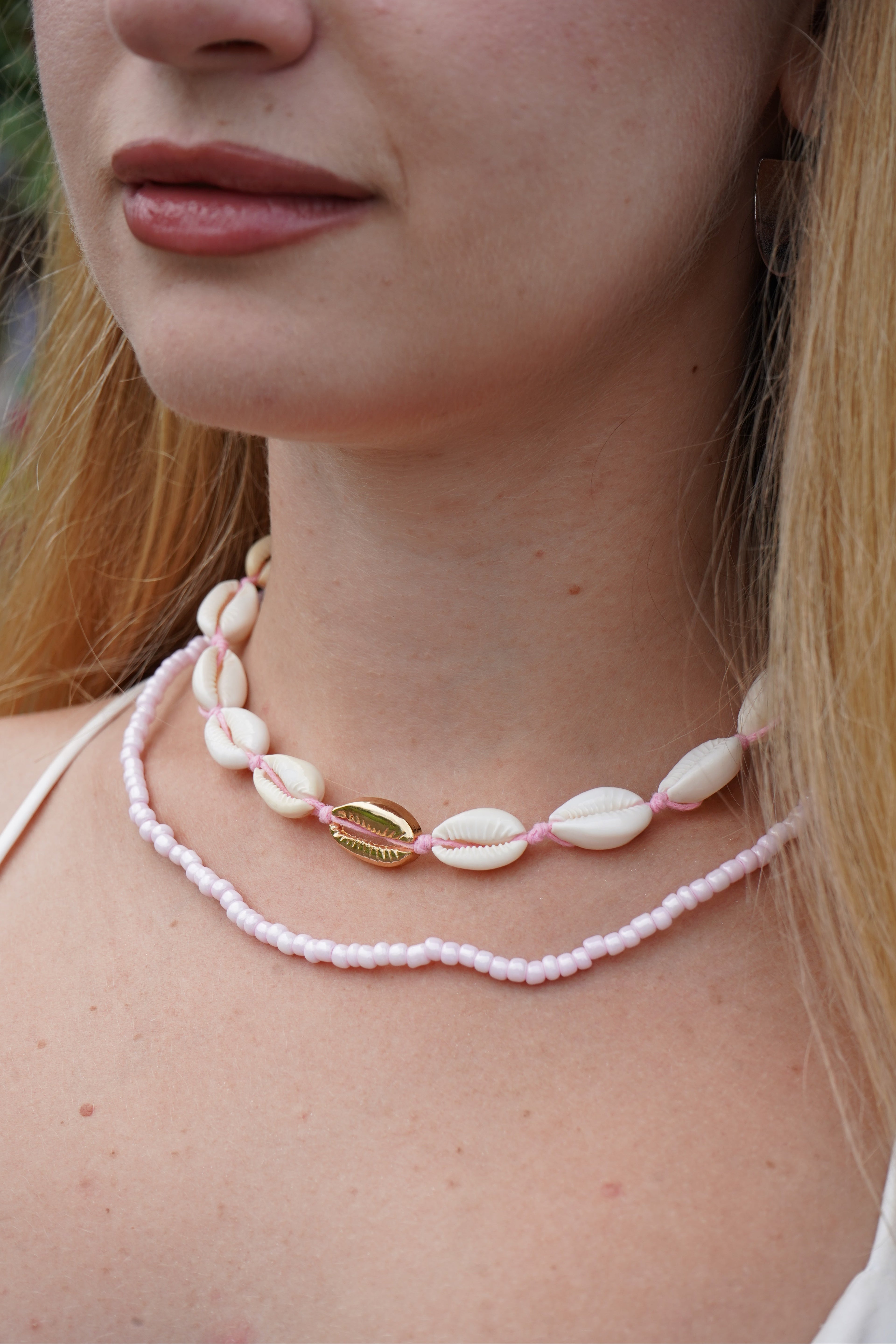 Modeschmuck Halskette Damen Muschel