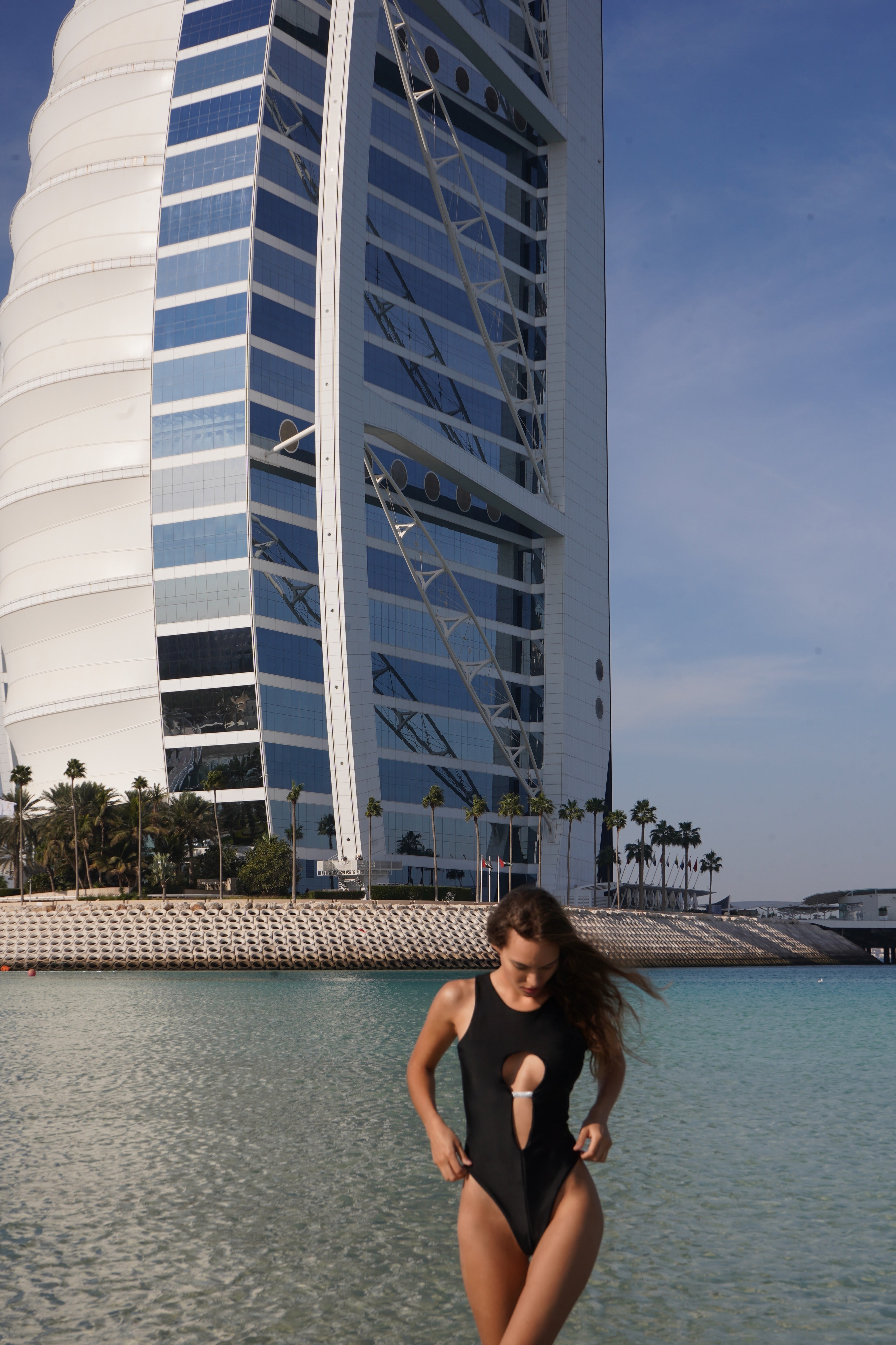 Designer Badeanzug fur Damen Schwarz